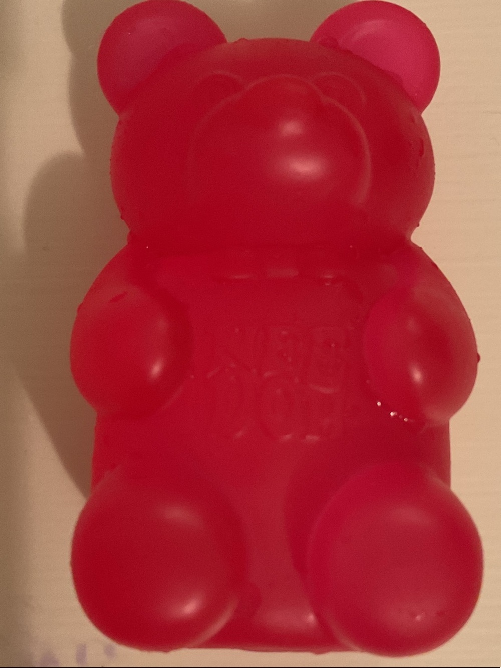 pink needoh gummy bear.